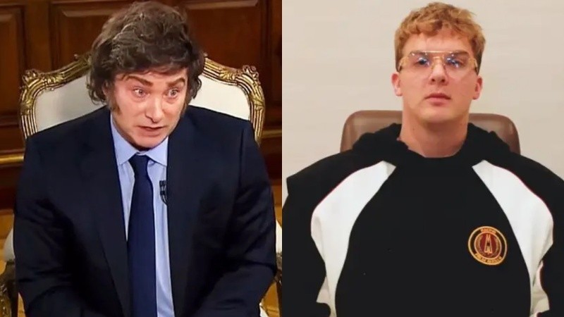 El presidente Javier Milei y el empresario tech Hayden Davis.