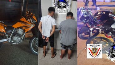 Los motochorros fueron alojados en la Comisaría 24ª.