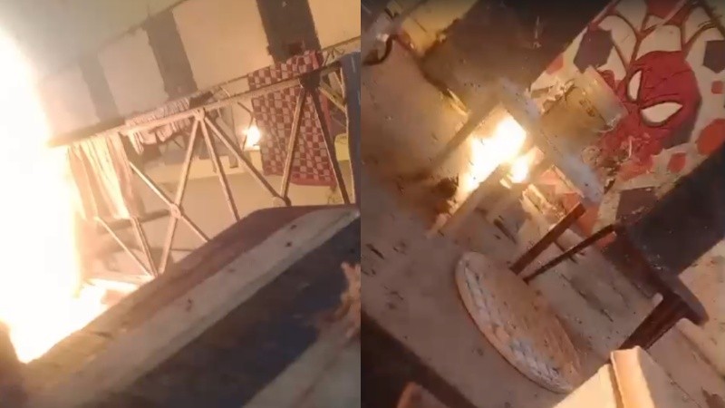 Imágenes filmadas por los presos que reclamaban mejores condiciones de detención.