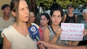 Los vecinos se mostraron preocupados porque los cortes en la zona son recurrentes.