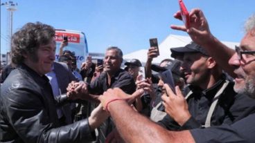 Milei en la Expoagro 2024.