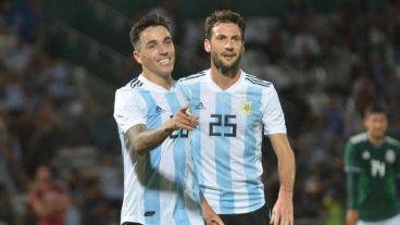 El "Mudo" Vázquez, con la camiseta número 25 de la selección argentina: fue citado en 2018.