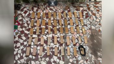 Los panes de marihuana incautados en los procedimientos de la TOE.