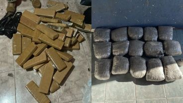 La marihuana que incautó en los allanamientos de la semana pasada a la banda Los Menores.