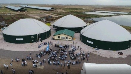 La principal planta láctea de Adecoagro en la provincia de Santa Fe.