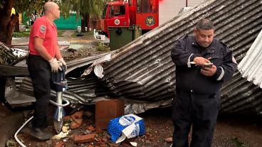 Un violento temporal azotó este jueves a la tarde la ciudad de San Lorenzo.