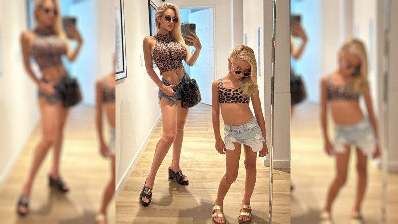 Luciana Salazar junto a su hija Matilda.