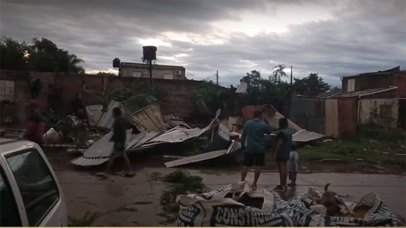 El lugar donde estaban las viviendas afectadas: todo desolación.