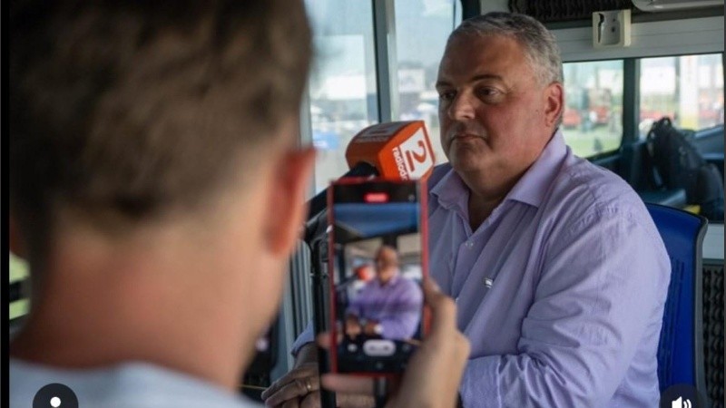 Darío Marinozzi, titular de AFA, estuvo en el micro de TVL (Rosario3, Radio2 y Canal3) durante Expoagro