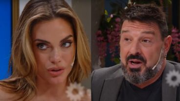 Emilia Attias y Damián De Santo, en la mesa de Juana Viale.