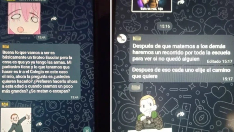 El chat de los estudiantes que se filtró