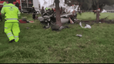 Así quedó el auto siniestrado.