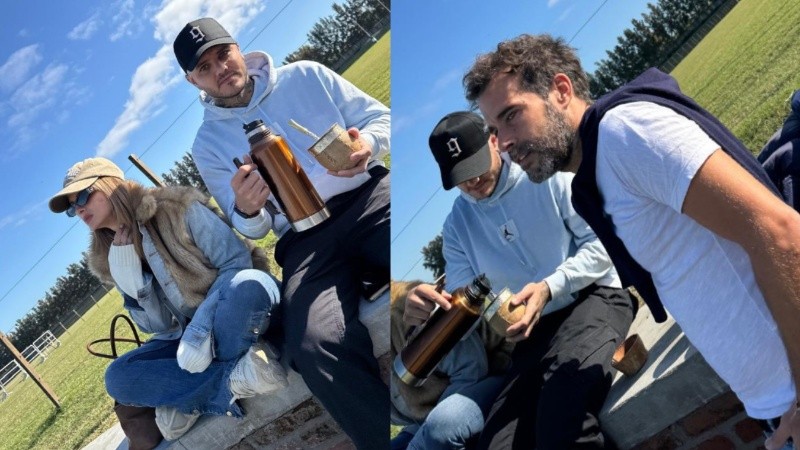 La China, Mauro y Cabré disfrutaron de la tarde.