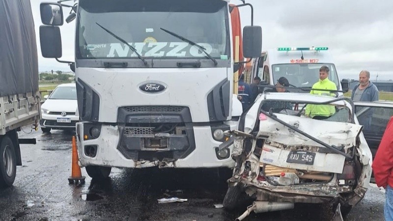 El tránsito en el sector se vio complicado por la tarde.
