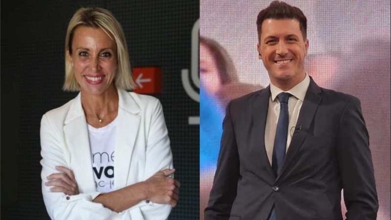 Los conductores de el Tres Analía Bocassi y Pablo Montenegro.