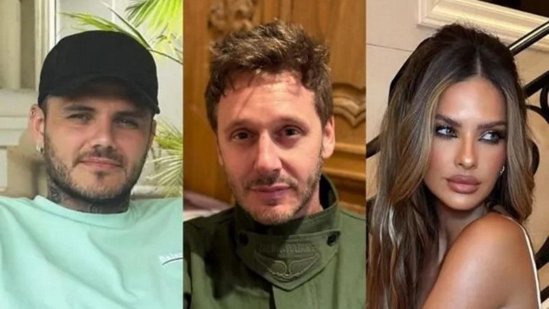 Se lo ve a Icardi sentado tomando mate, mientras que Benjamín está parado un par de pasos más adelante, mirando a su hijo menor jugar a la pelota.