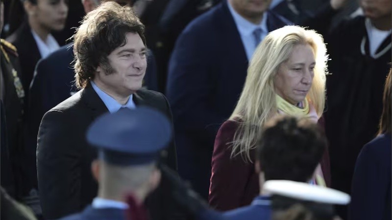 El presidente Javier Milei y su hermana, Karina, Secretaria General de la Presidencia.