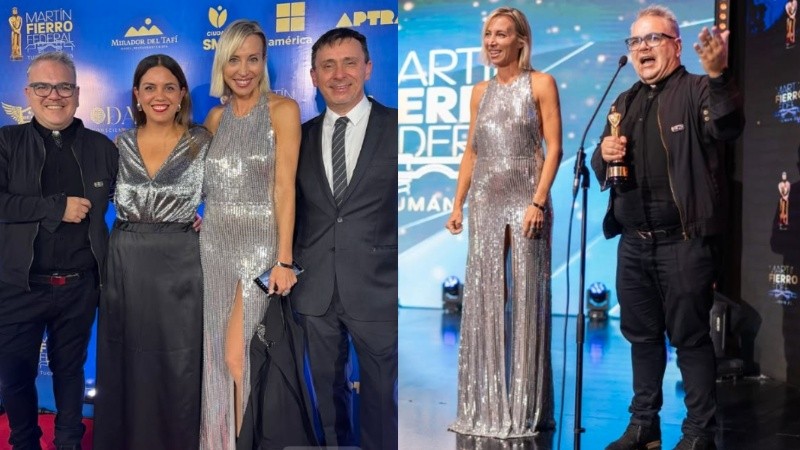 El equipo de el Tres en la gala de los Martín Fierro Federal 2025.