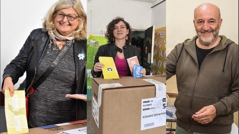 Balagué, Meier y Caruana emitieron sus votos y dialogaron con la prensa.