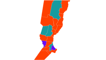 Hubo seis distritos en los que ganó Pullaro pero perdió el candidato departamental de Unidos.