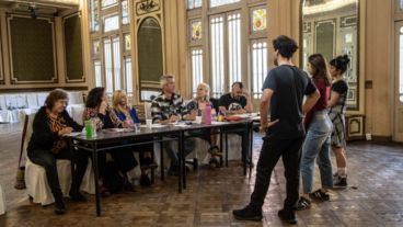 Una imagen del casting de la obra "Pintando a Berni".