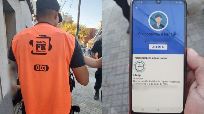 El operativo de control policial permitió identificar al sospechoso y detenerlo en el acceso al estadio canalla.