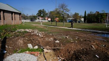 La canchita de fútbol, corazón del barrio, también fue mejorada con obras.
