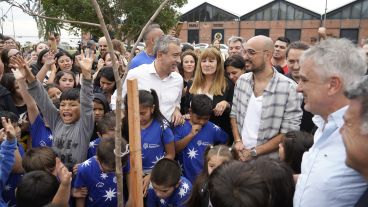 Abel Pintos junto al intendente Javkin este jueves en Rosario