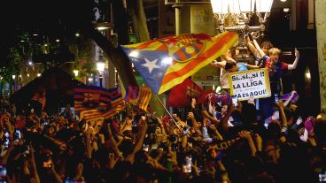 El pueblo culé de festejo.