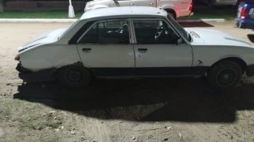 El vehículo con el ganado en el baúl a la vista.