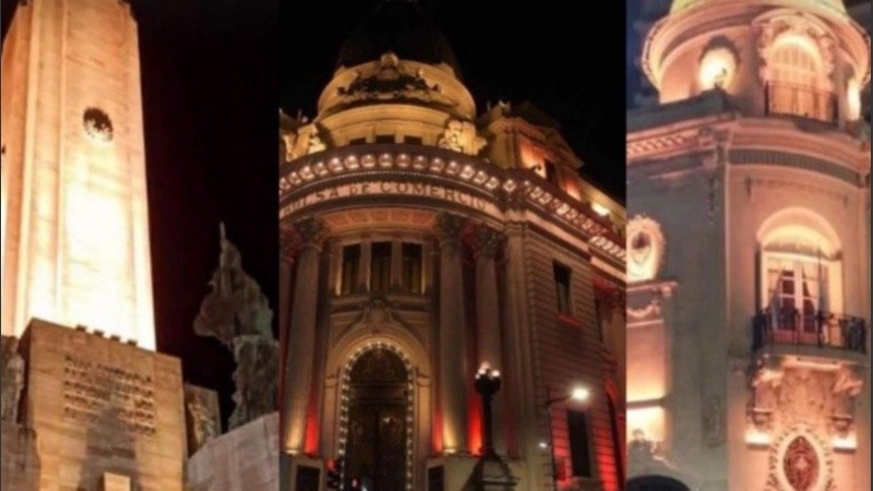 El Monumento, la Bolsa de Comercio y el Concejo se iluminaron de naranja en mayo del año pasado y volverán a hacerlo este 30.