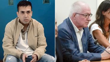 Granthon, en el penal de Ezeiza; y Shanahan, durante el juicio en Tribunales federales.