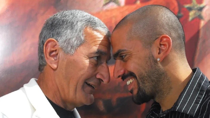 Juan Ramón Verón (izquierda) y su hijo Juan Sebastián (derecha).