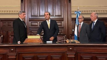 La jura de García-Masilla, quien luego renunció por el rechazo del pliego en el Senado.