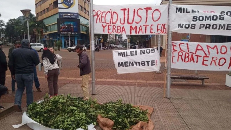 Yerbateros increparon a Karina Milei y Martín Menem durante una recorrida de campaña en Misiones.