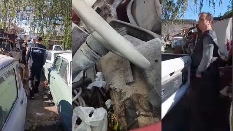 El lugar se encontraba en malas condiciones de higiene y con autos abandonados.