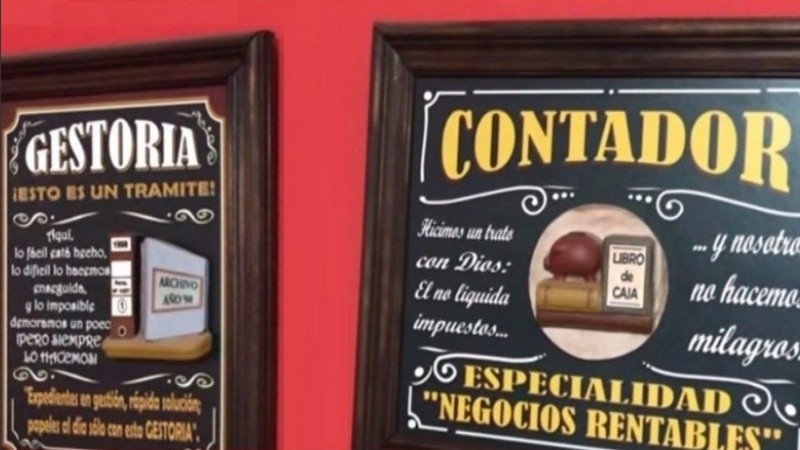 Así lucía el interior de la oficina del falso contador en Castellanos al 500.