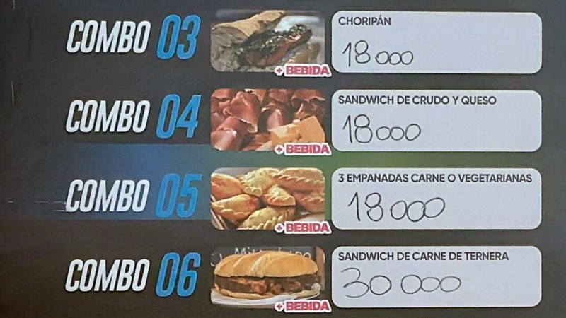 Tres empanadas por 18 mil pesos, muy por arriba de los 48 mil la docena que mencionó Darín.