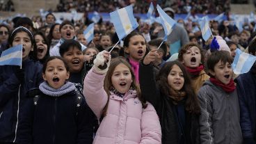 La euforia de los chicos al momento de la promesa