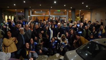 Los integrantes de la lista ganadora celebraron en la sede gremial de la ciudad de Santa Fe.