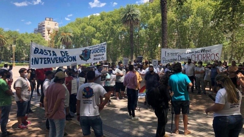 Los estibadores hicieron movilizaciones en rechazo al manejo de la intervención de la cooperativa.