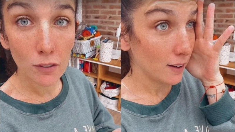 La actriz se descargó en redes sociales.