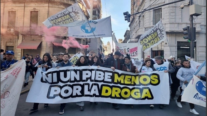  Multitudinaria marcha contra el flagelo de la droga entre los más chicos y más pobres del año pasado.