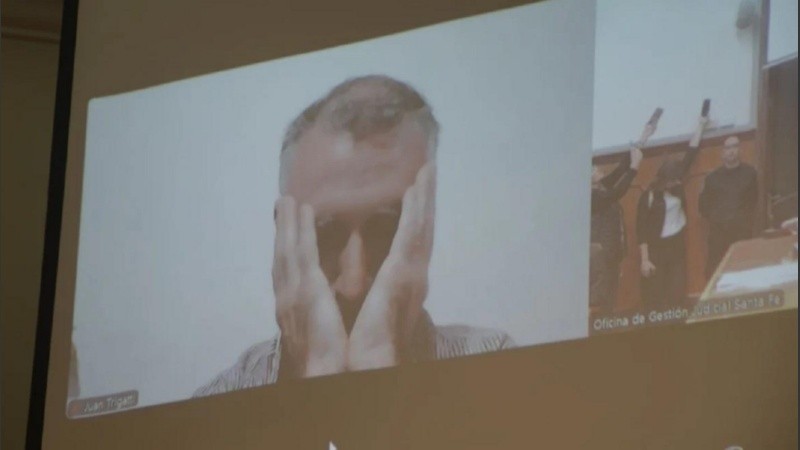 El momento de la lectura del fallo de segunda instancia que condenó a Trigatti.