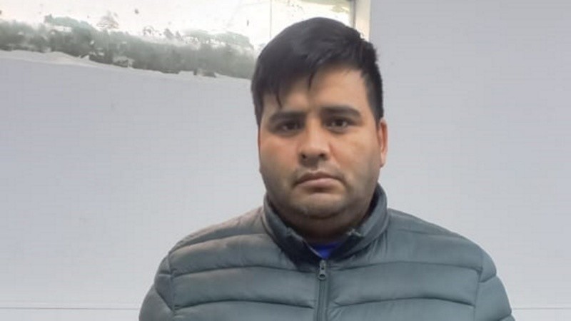 Chavarría al ser detenido el último sábado a la madrugada.