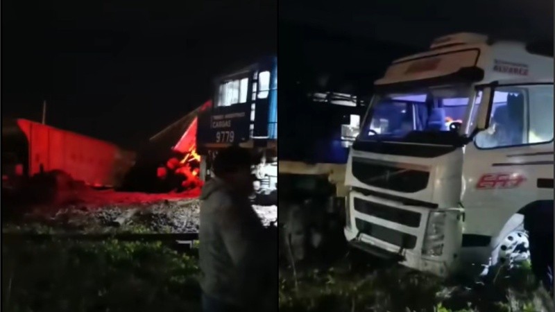 Imágenres del choque que ocasionó desvíos en el tránsito a la altura de Ricardone.