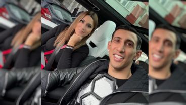 Jorgelina Cardoso y Ángel Di María.