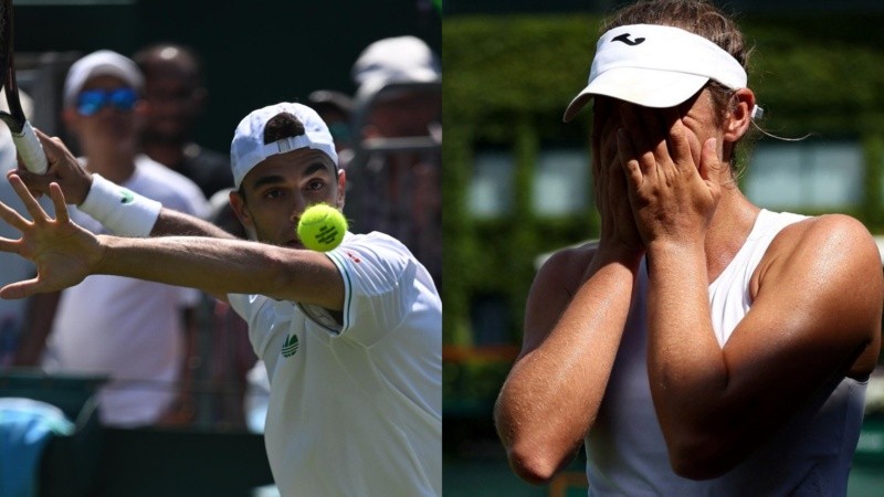 Cerúndolo perdió en el debut y Solana Sierra, que había entrado como lucky loser, obtuvo su primer triunfo en un Grand Slam.