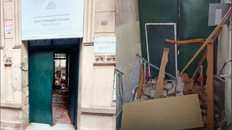 El pasado domingo, a plena luz del día y en medio de una ciudad movilizada por las elecciones, robaron y destrozaron el Taller Protegido Rosario, ubicado en 9 de julio al 300.