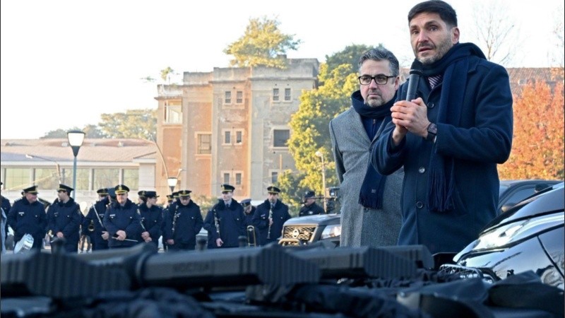 Pullaro junto a Cococcioni en la presentación de la nueva fuerza.